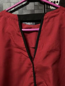 Elegant Red Bell Sleeve Top