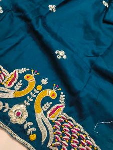 Embroidered cotton suit