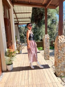 Leopard Print Maxi Skirt