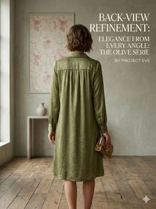 Elegant Olive Green Button-Down Dress