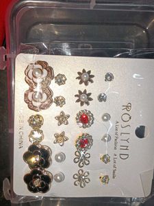 12 piece Assorted Stud Earrings Set