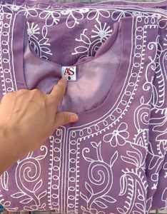 Embroidered Purple Anarkali Dress