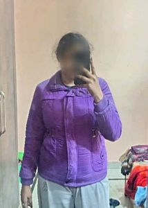 Purple Quilted Puffer Jacket