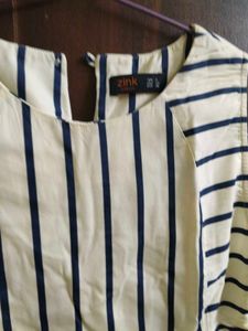 Striped Sleeveless Fit &amp; Flare Dress