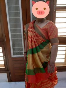 orange saree