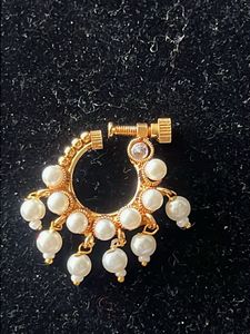 Elegant Pearl Nose Pin