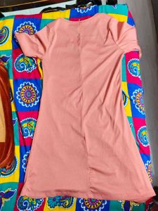 cotton silk ribbed mini dress women