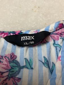 MAX FLORAL COLD SHOLDER TOP