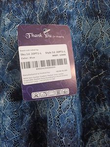 Blue Tie And Die Laced Top from Pandadi