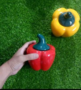 Green Bell Pepper Ceramic Decor