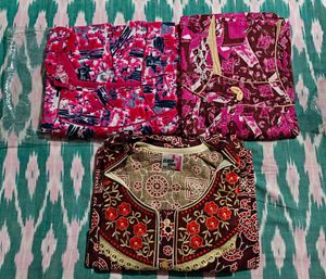 Cozy Printed Nightgowns (Set of 3) - New Nighty
