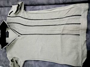 brand new Knit Zip-Up polo t shirt