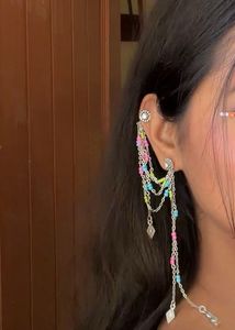 Boho Chain Earring with Beads