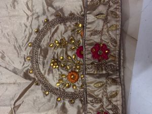 Embellished Sleeveless Gold Ethnic Blouse