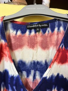 Boho Tie-Dye V-Neck Tiered Dress