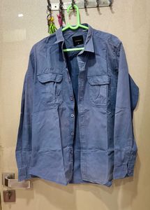 Blue Casual Men's Shirt