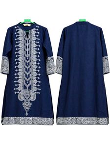 Elegant Navy Blue Embroidered Kurta