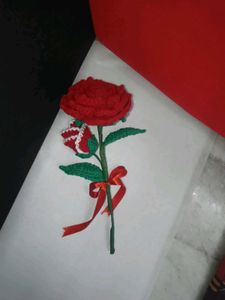 Crochet Single Rose Flower