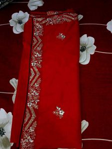 Saree Red Ready-made Blouse