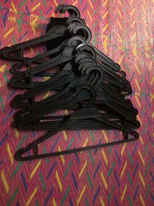 10 black Clothes Hangers
