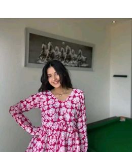 Chic Floral Print Kurta