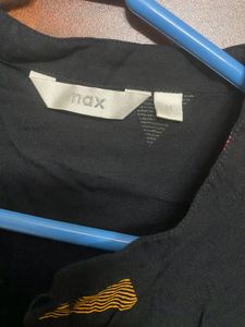 Black Printed Kurta - MAX