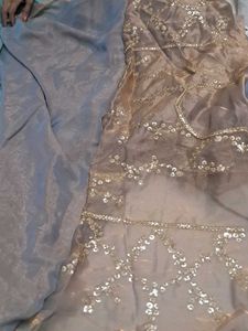 Embellished Saree Choli Set