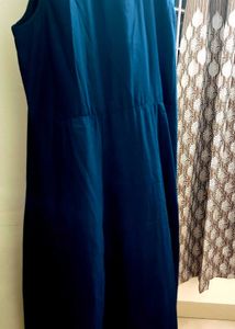Navy Blue Sleeveless Maxi Dress