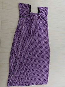 Purple Diamond Print Nightgown