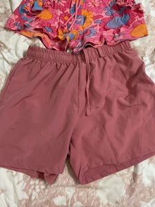 Shorts Bundle: Floral Ruffle &amp; Pink Athletic