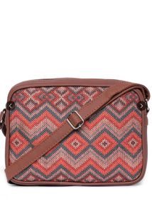 Zouk Geometric Pattern Crossbody Bag
