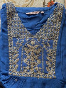 Embroidered Blue Kurti