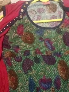Multicolor Ethnic Anarkali Kurta Set, Size-S