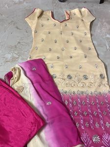 Elegant Yellow & Pink Kurta Set