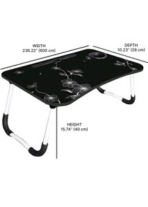 Foldable Bed Table With Cup And Tablet Holder