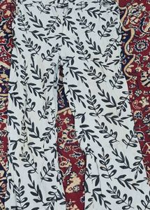2set of pants Black Leaf Print and Geometric pant
