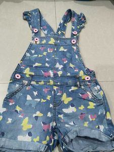 Cute Butterfly Denim Overalls for Girls