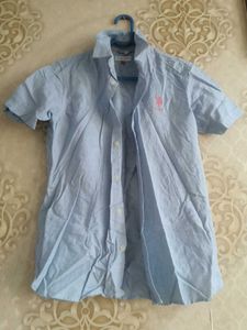 US Polo Assn Light Blue Short Sleeve Shirt