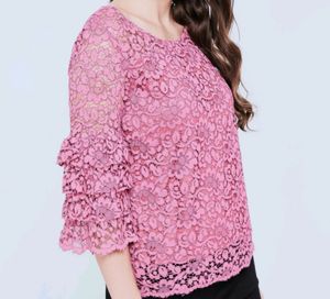 Code Pink Lace Top