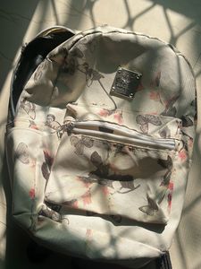 Floral Backpack With Free Makeup Pouch