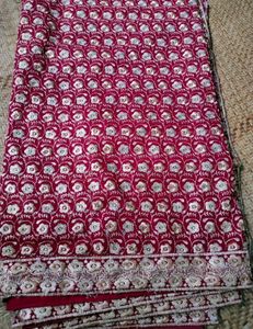 Elegant Red Floral Saree