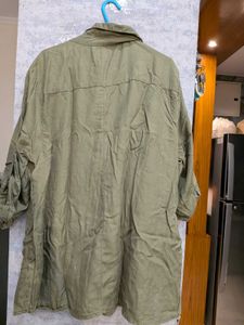 Gia curves button down shirt with foldable sleeves