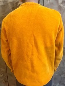 unisex Yellow Graphic Knit Sweater