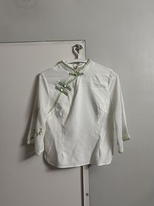 White Cheongsam top