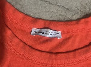 Orange Tropical Baby Tee