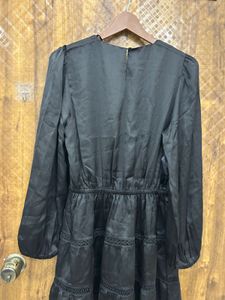Chic Black Tiered Mini Dress