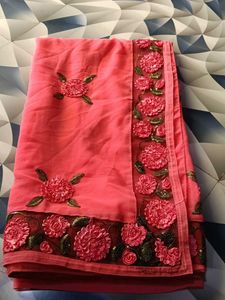 festival saree without blouse