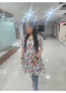 Floral Print Kurta with embroidery work