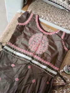 Embroidered Silk gown