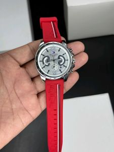 Tommy Hilfiger Red Silicone Watch